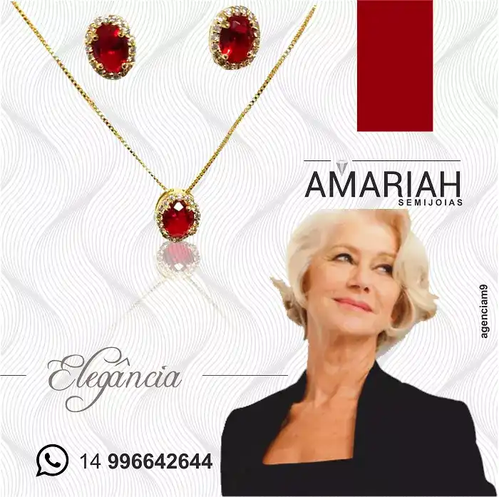 Arte criada para Loja de Semijoias com Peça Gerando Elegância para Terceira Idade
