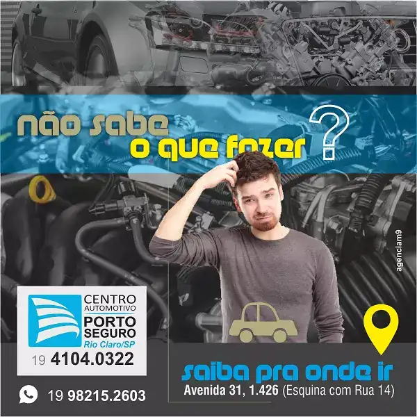 Arte de Posicionamento de Marca com o tema não sabe o que fazer criado para Centro Automotivo
