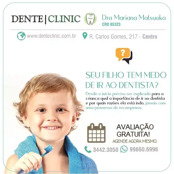 Arte sobre Odontologia Infantil criado para Clínica Odontológica Dentista

