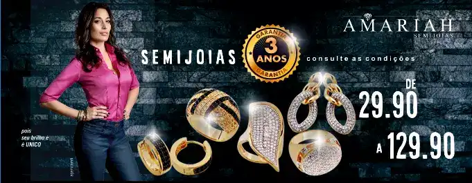 Banner para Quiosque de Loja de Semijoias de Araraquara
