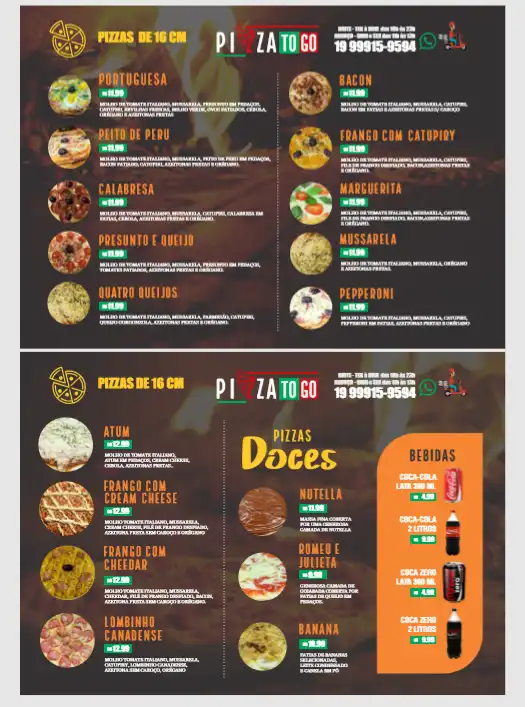 Cardápio Mini Pizzas
