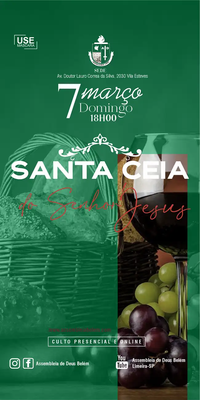 Cartaz Culto de Santa Ceia
