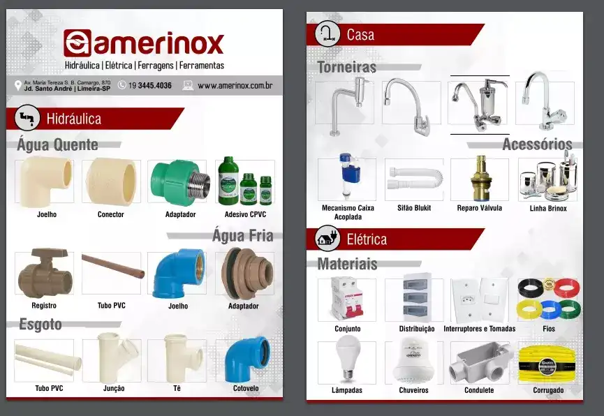 Catálogo criado para Loja de Produtos Hidráulicos
