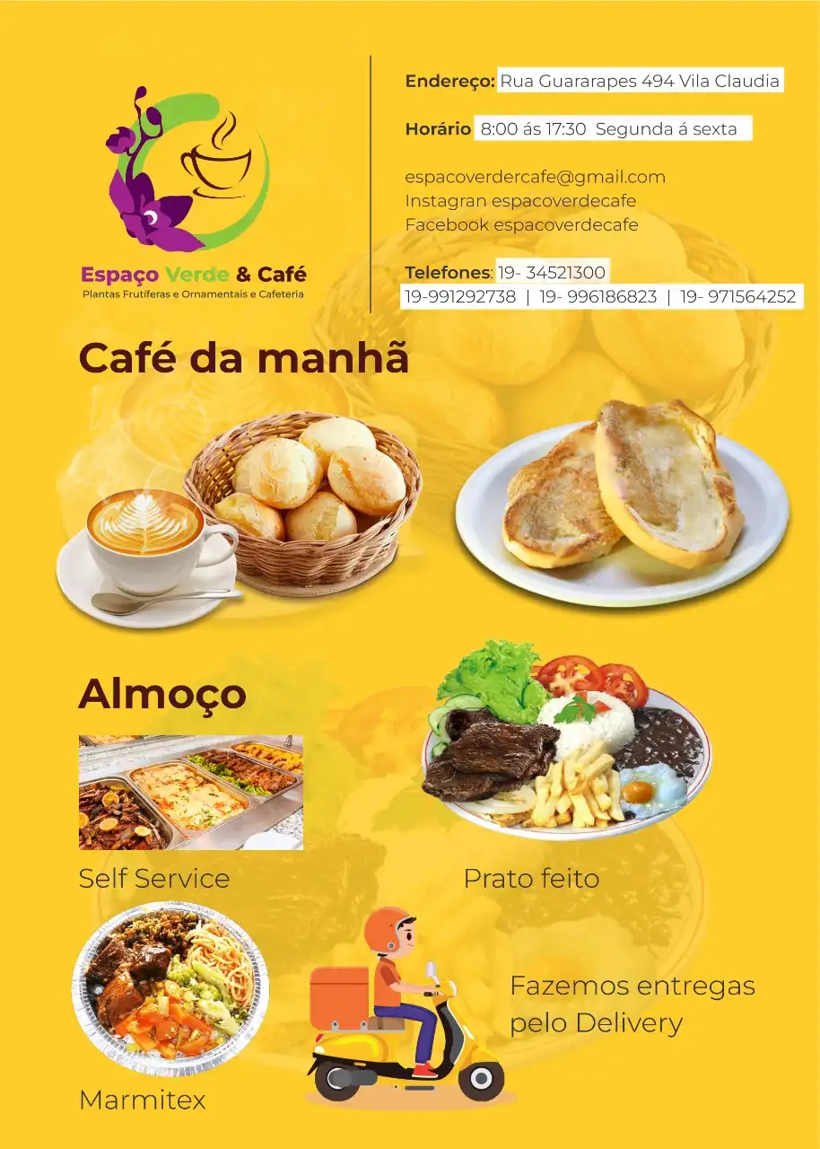 
Folheto Café da Manhã e Almoço Padaria e Restaurante



