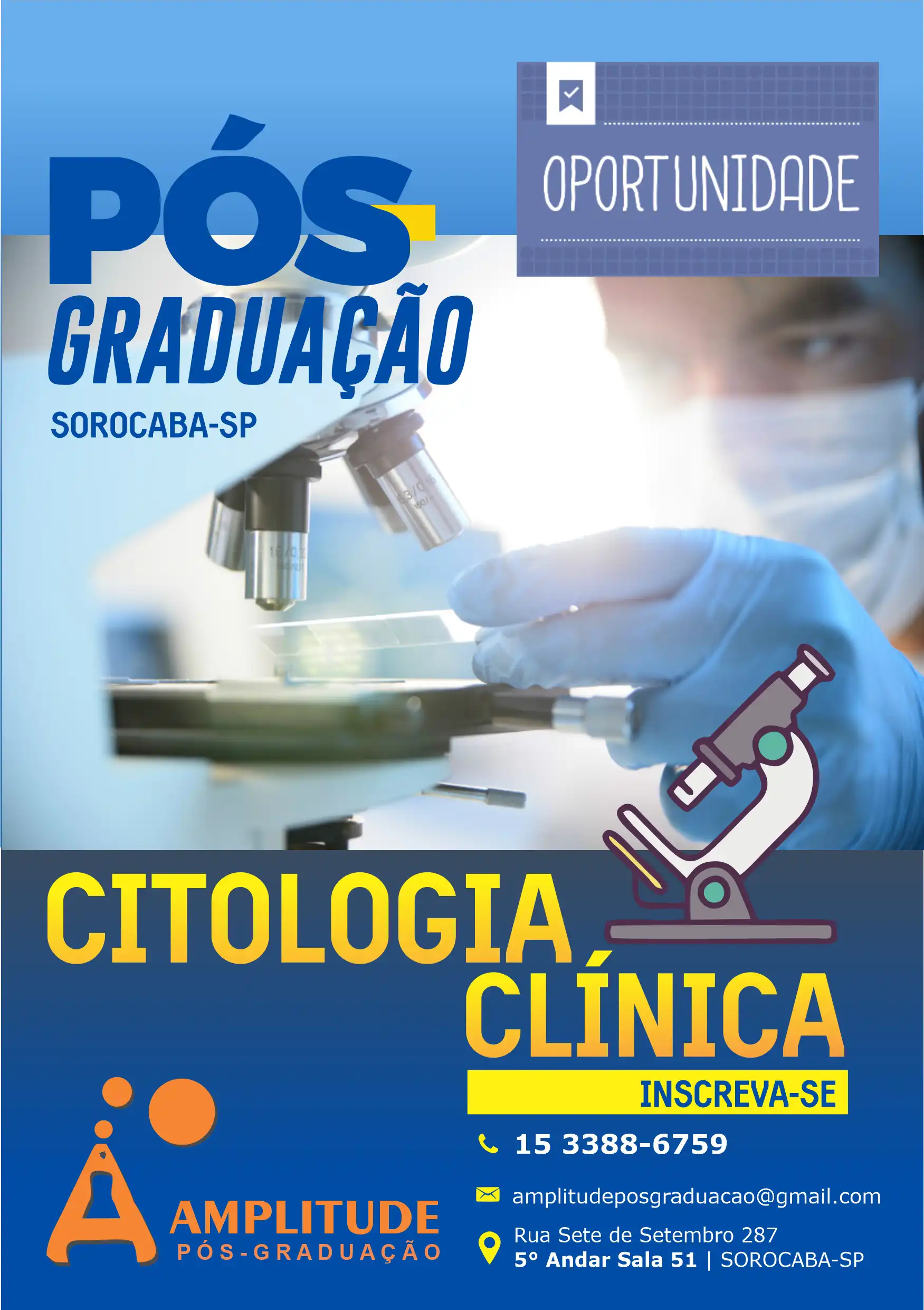 Folheto Curso Pós Graduação Citologia Clínica
