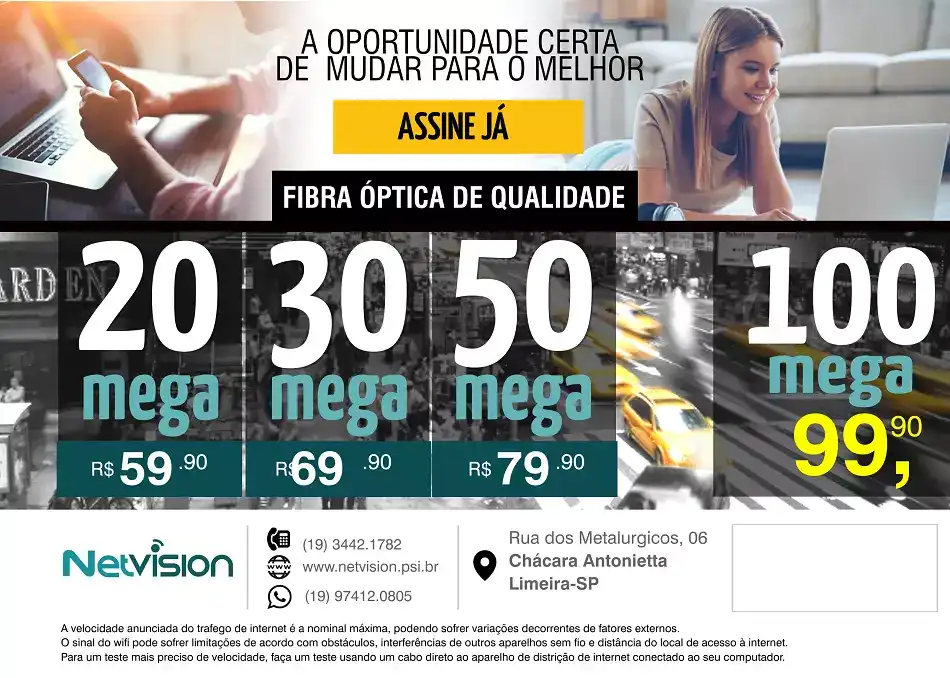 Folheto criado para empresa de Internet Banda Larga Fibra Óptica
