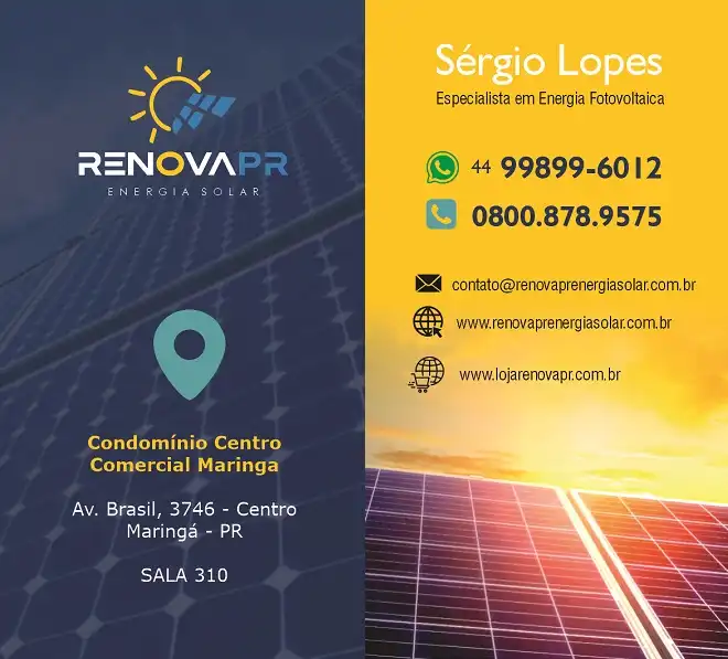 Layout Cartão de Visitas Energia Solar Energia Fotovoltaica
