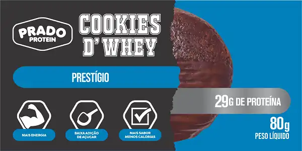 Layout Expositor de Suplementos Cookies de Whey Protein
