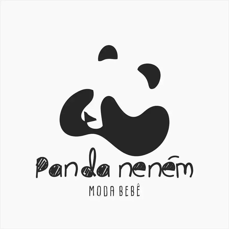 Logotipo Criado para Marca de Moda Bebê Panda Neném
