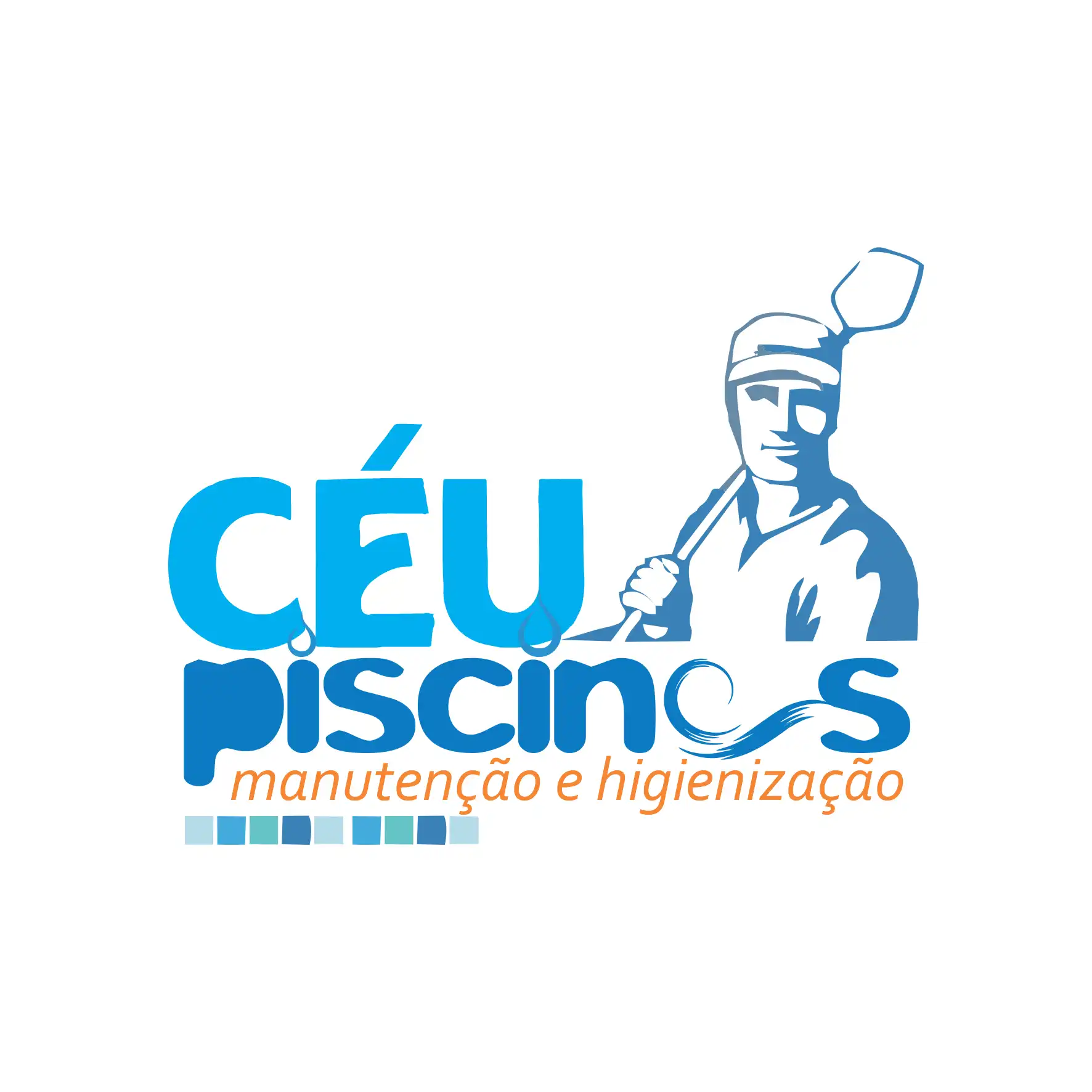 Logotipo Logomarca Higienização e Manutenção de Piscinas
