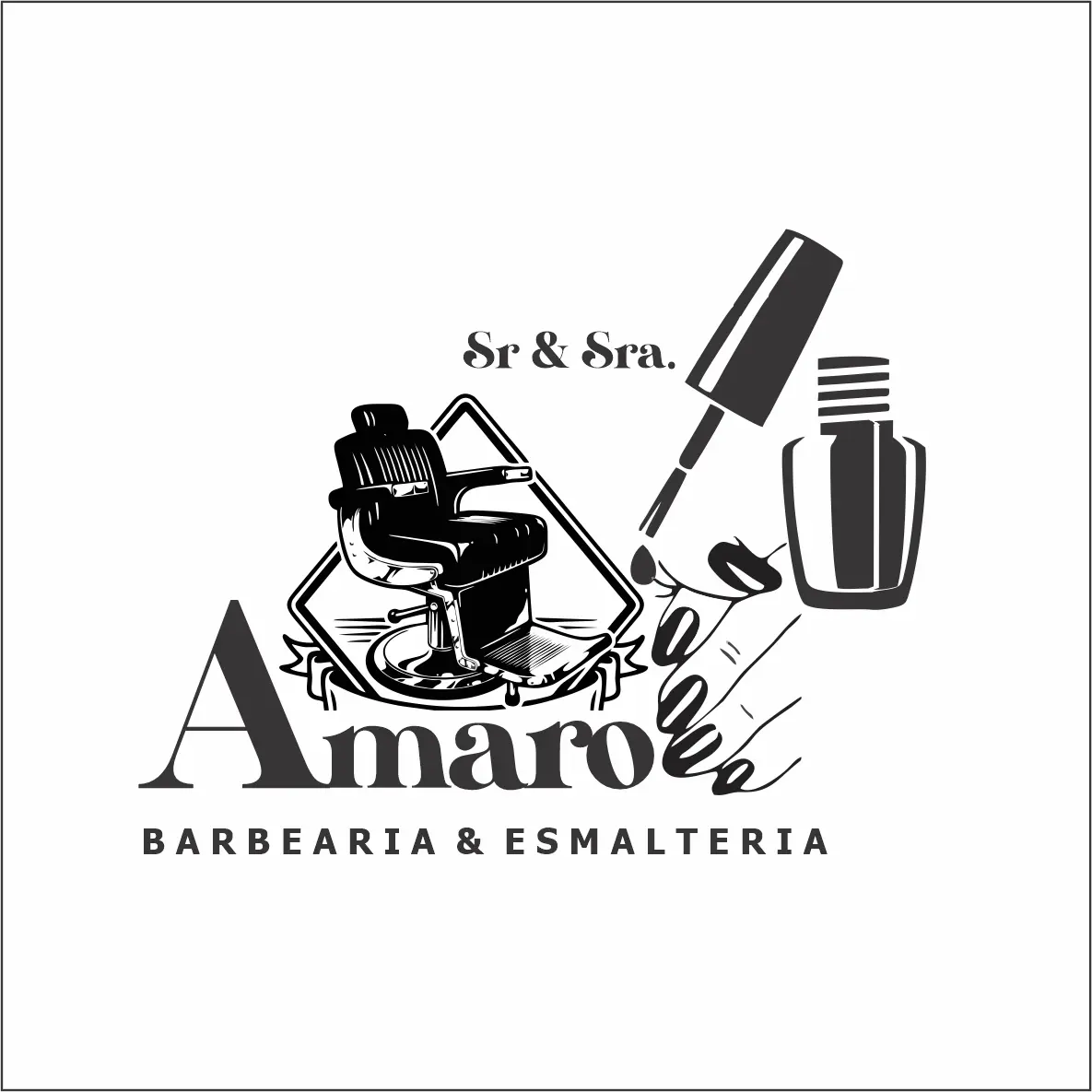 
Logotipo Logomarca para Barbearia e Esmalteria



