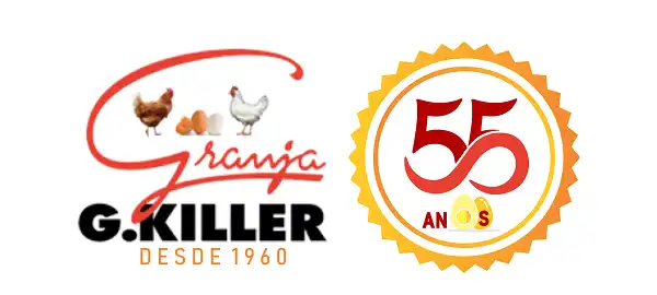 Logotipo Selo 55 Anos de Granja de Ovos
