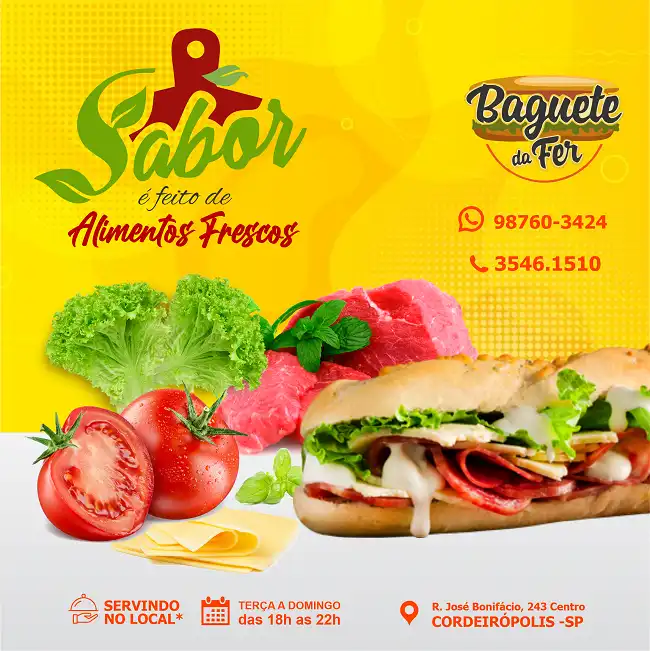 Propaganda Baguete Caseira
