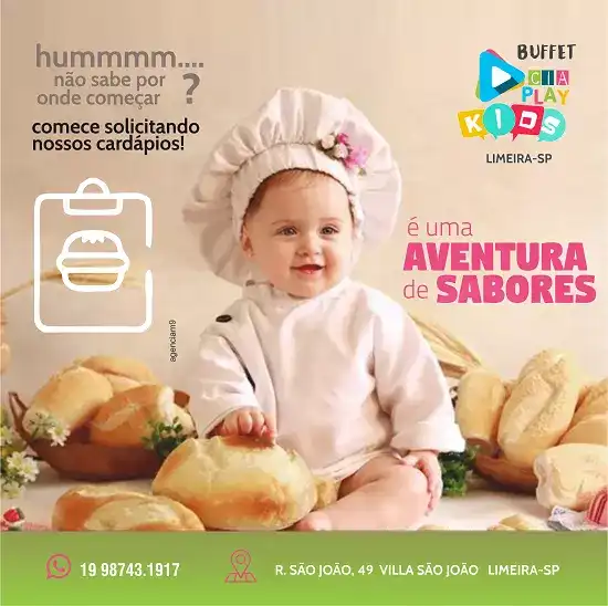 
Propaganda Buffet de Festa de Bebês e Crianças



