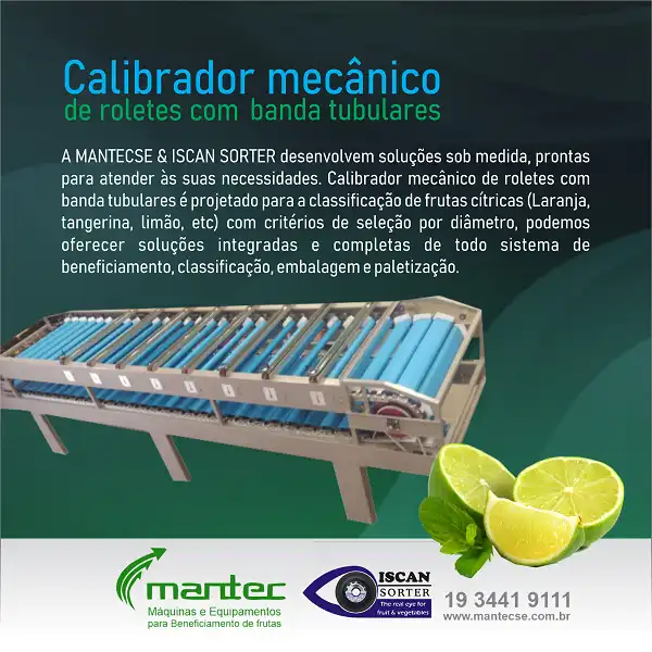 Propaganda Calibrador Mecânico Agrícola para Frutas
