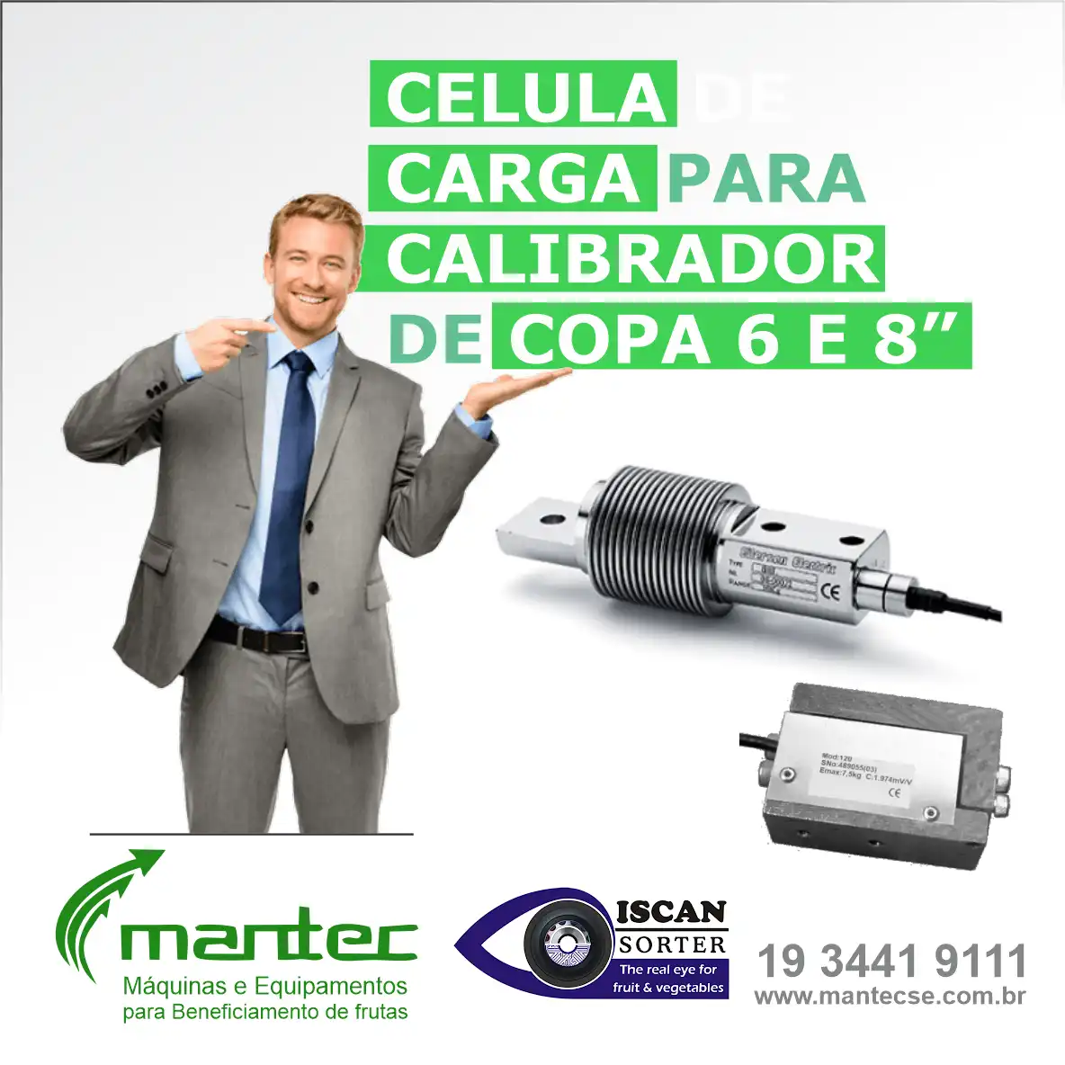 Propaganda Celula de Carga para Calibrador de Copa de 6 e 8 Polegadas
