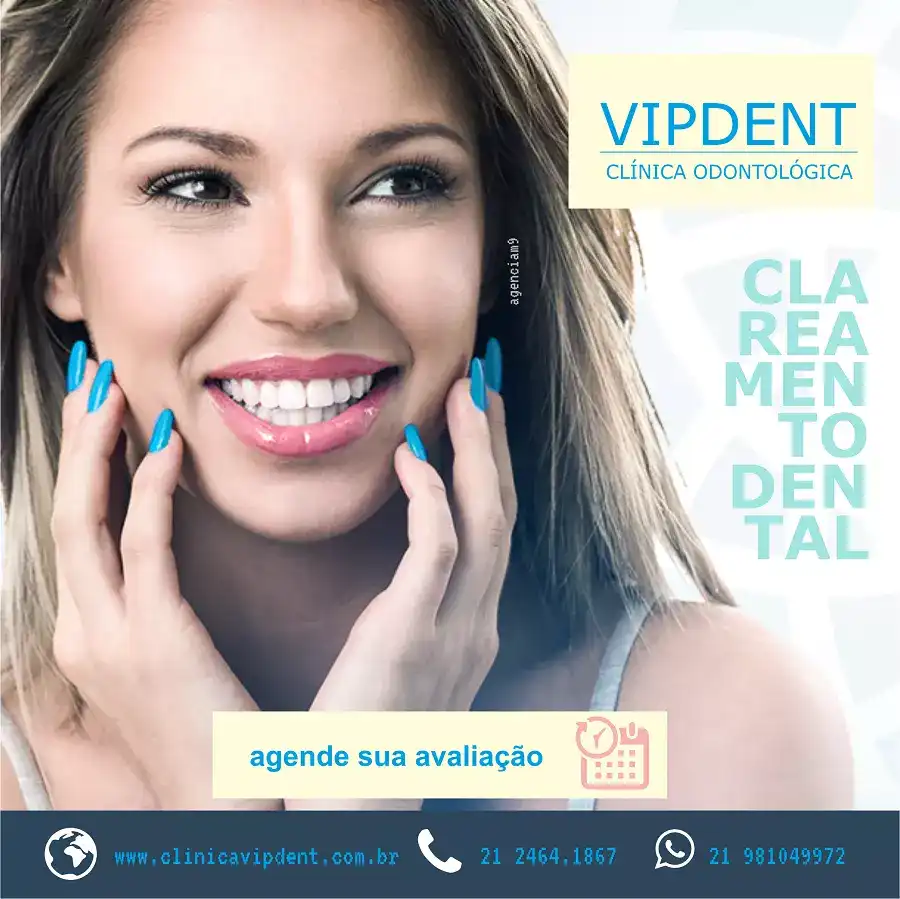 Propaganda Clean sobre Clareamento Dental criado para Consultório Odontológico do Rio de Janeiro
