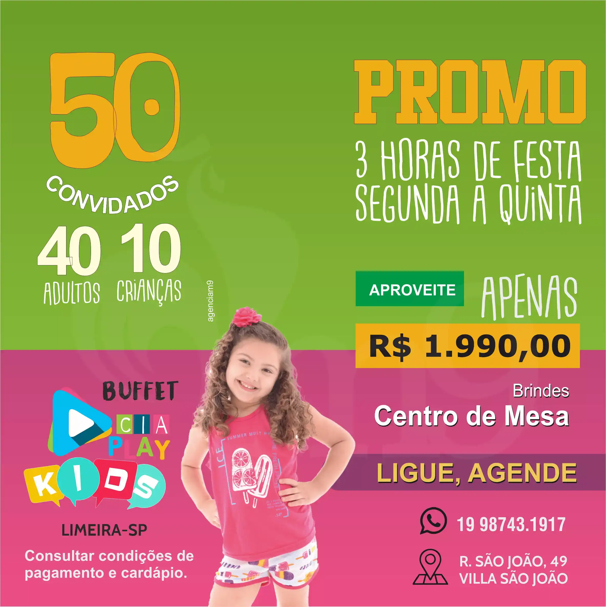 
Propaganda Combo Festa Infantil Meninas Buffet Infantil



