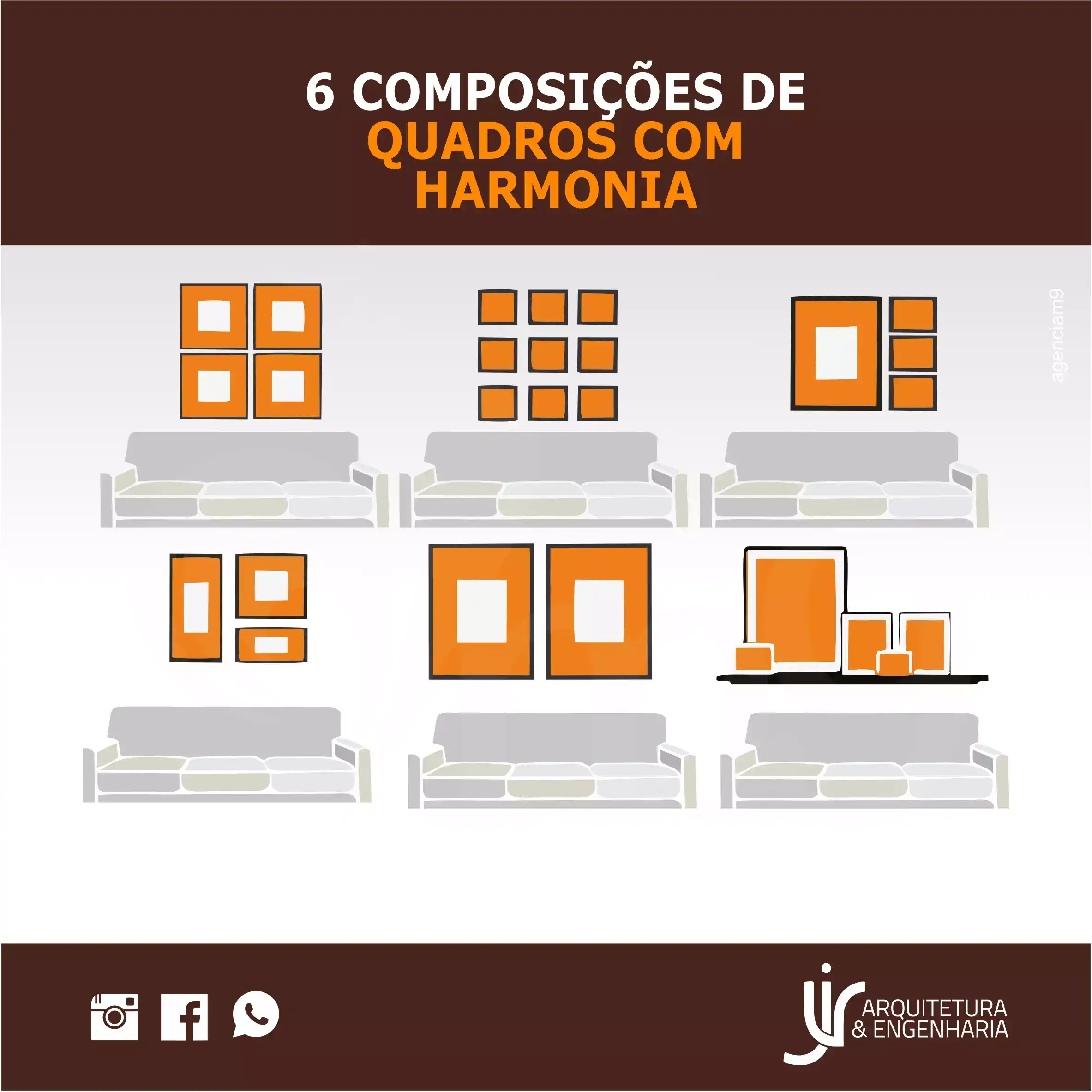 
Propaganda Composição de Quadros em Harmonia Design Interiores



