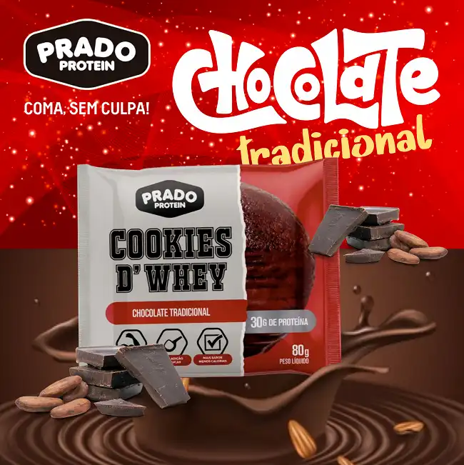 Propaganda Cookie de Whey sabor Chocolate Tradicional

