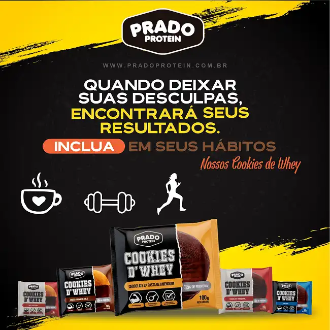 Propaganda Cookies de Whey Reeducação Alimentar Hábitos Saudáveis
