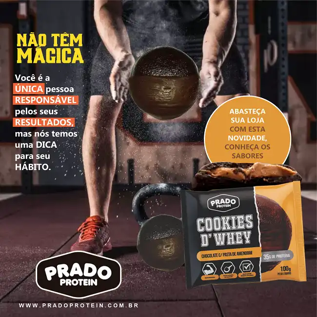 Propaganda Cookies de Whey hábitos e resultados

