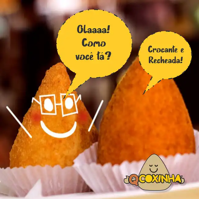 Propaganda Coxinha Crocante e Recheada
