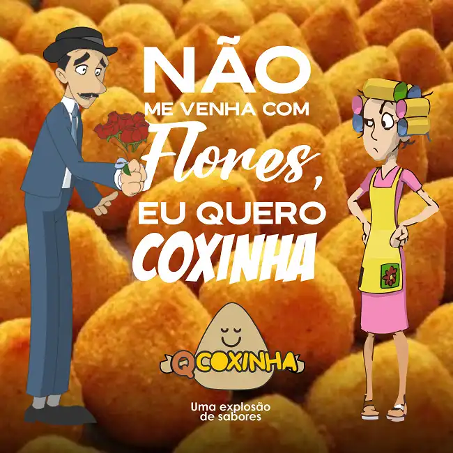 Propaganda Coxinha Meme com Professor Girafales e dona Florinda
