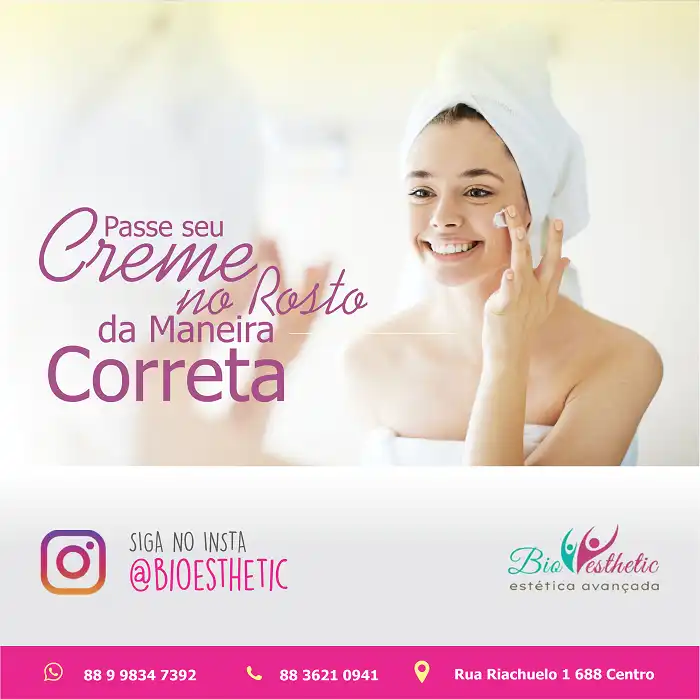 Propaganda Creme no Rosto Estética Facial
