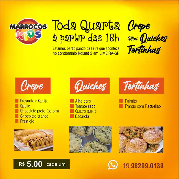 Propaganda Crepe Quiches e Tortinhas
