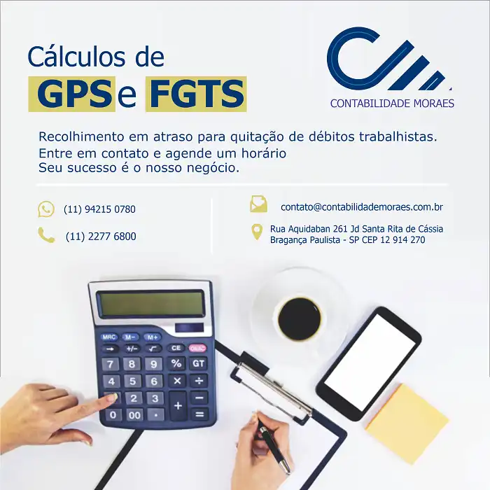 Propaganda Cálculos de GPS e FGTS Escritório Contabilidade
