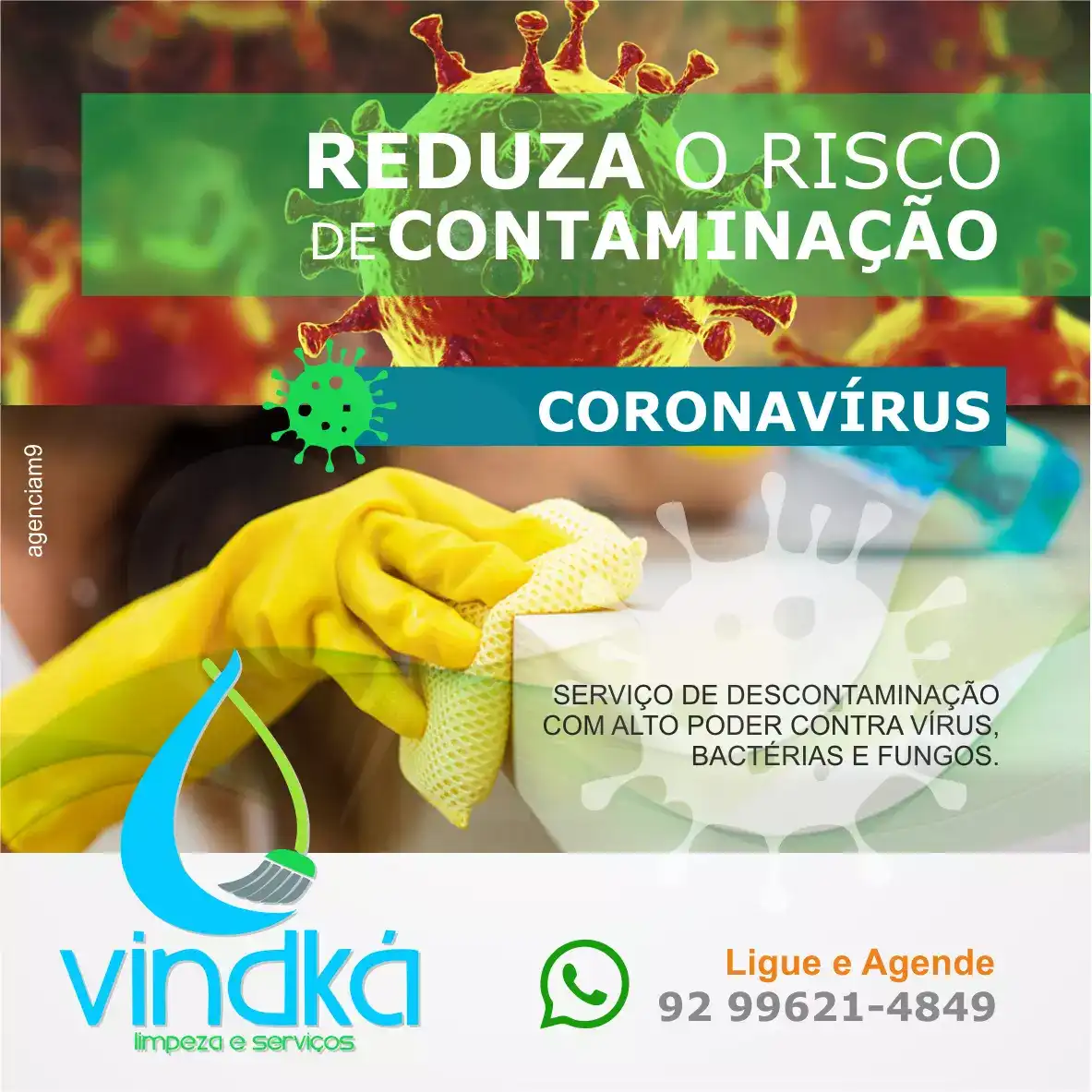 
Propaganda Descontaminação de Vírus na Empresa Serviço de Limpeza



