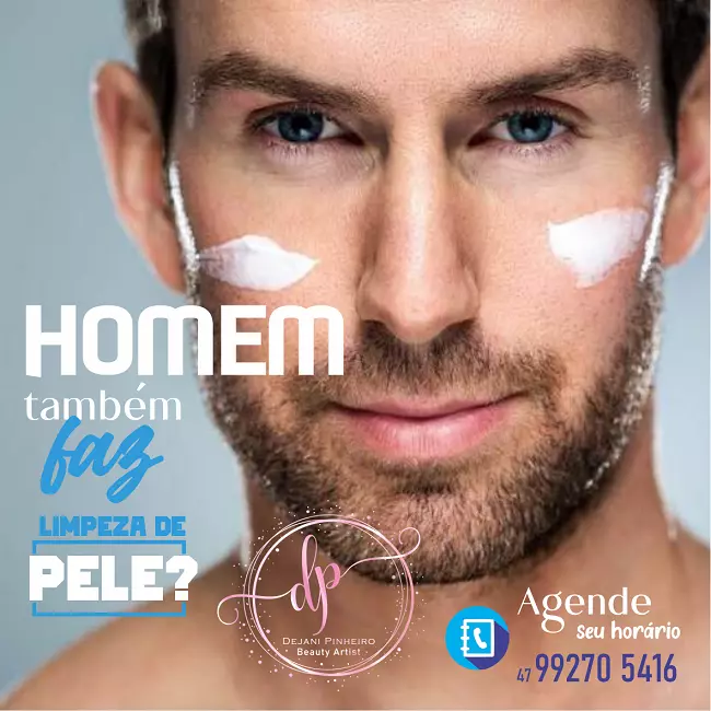 Propaganda Estética Facial Limpeza de Pele em Homem
