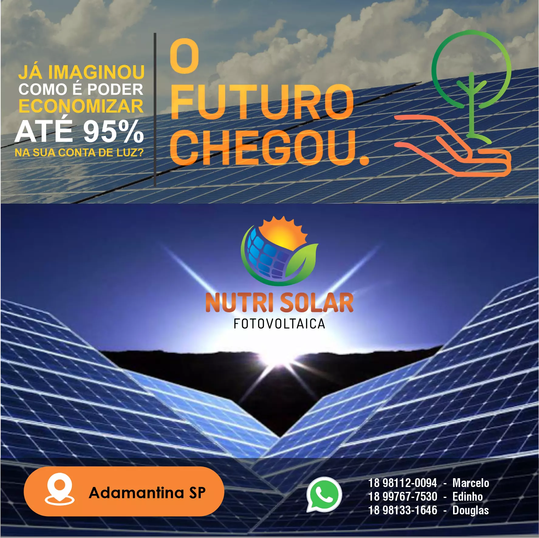 Propaganda Futurística para Serviço de Energia Solar Fotovoltaica
