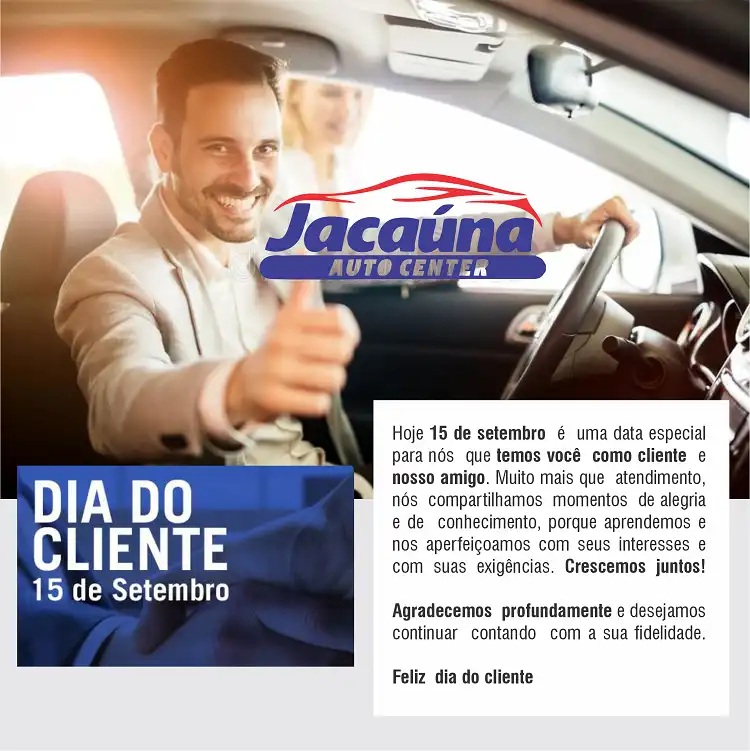 Propaganda Homenagem ao Dia do Cliente Centro Automotivo
