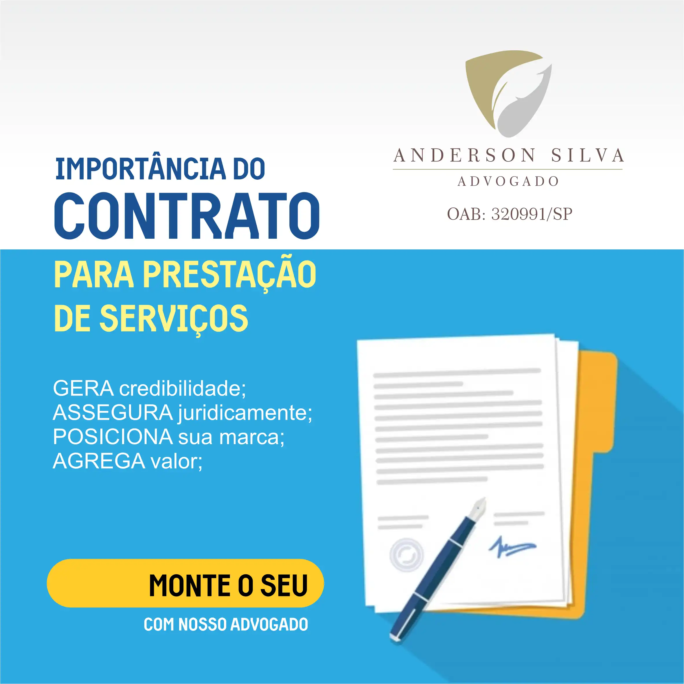 Propaganda Importância do Contrato de Serviço
