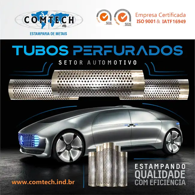 Propaganda Indústria de Tubos Perfurados para Setor Automotivo
