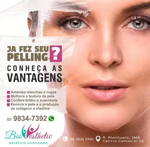 Propaganda Instagram sobre Pelling Facial criado para Clínica Estética
