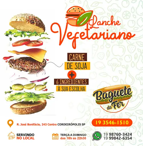 
Propaganda Lanche Vegetariano Carne de Soja




