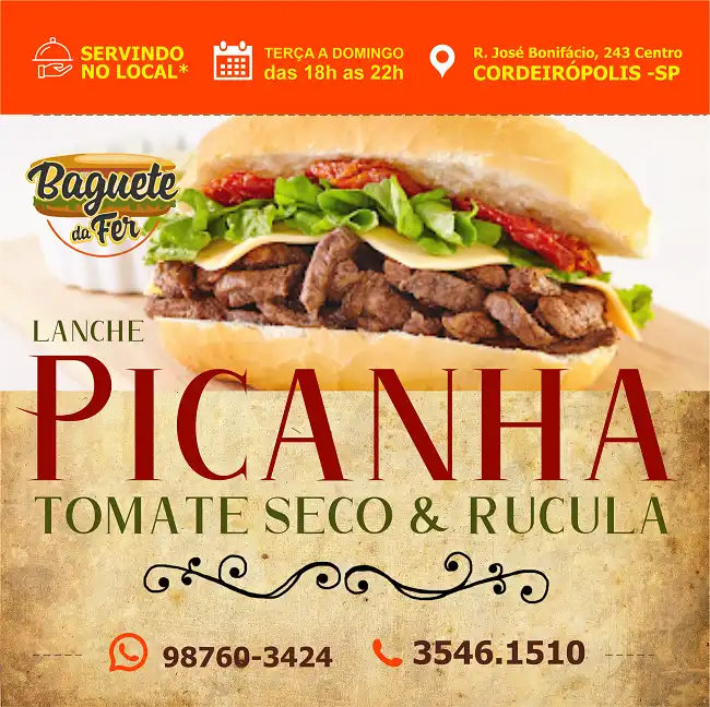 Propaganda Lanche de Picanha
