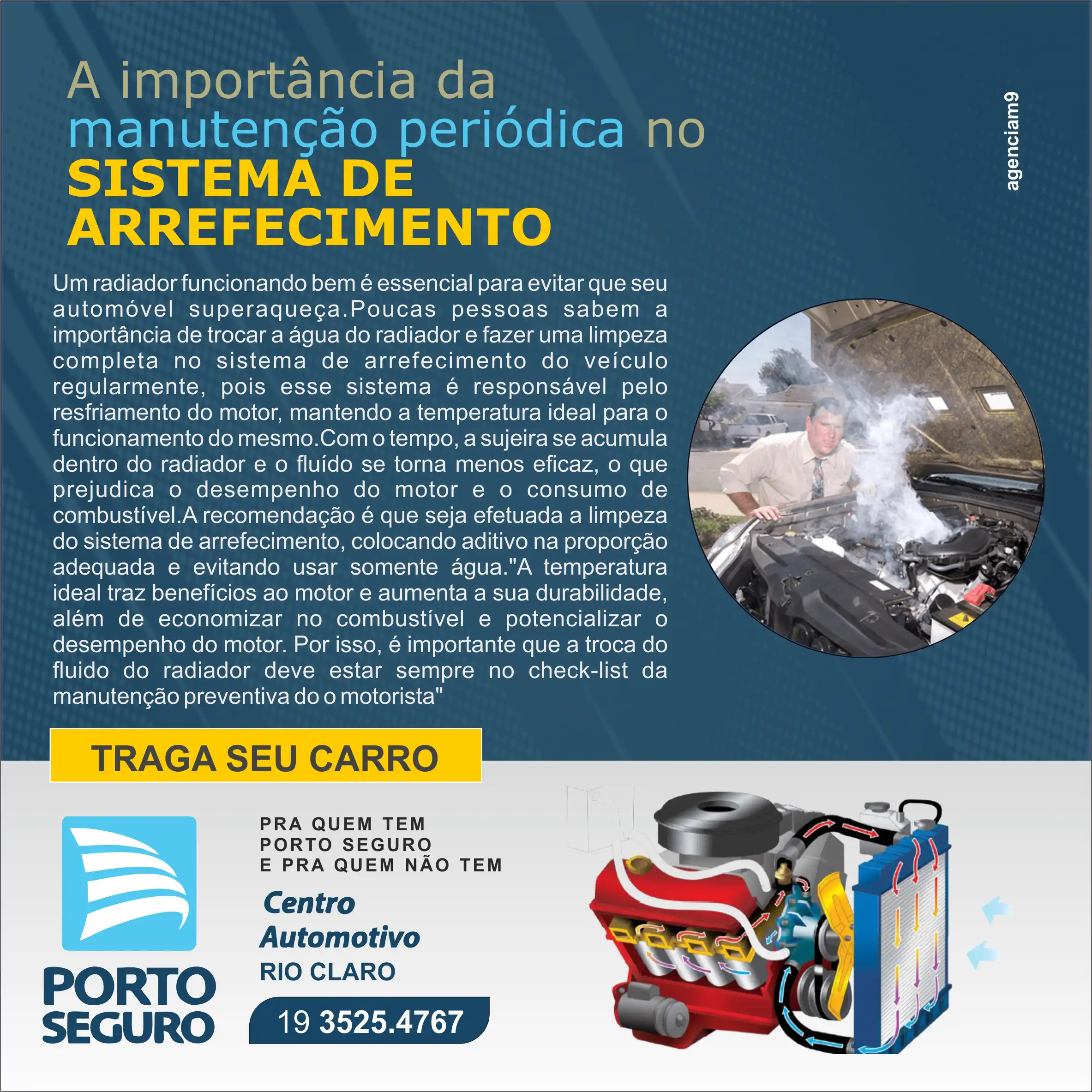 Propaganda Manutenção Carro no Sistema de Arrefecimento

