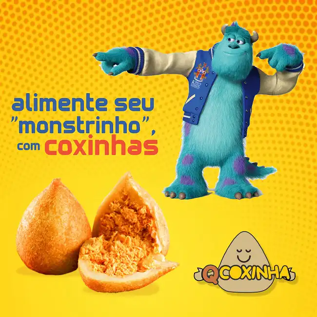 Propaganda Mini Coxinha de Frango Frita
