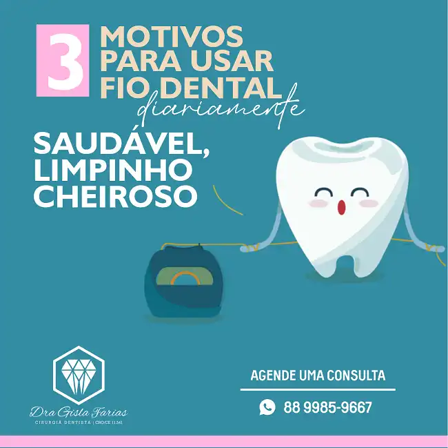 Propaganda Motivos para Usar o Fio Dental Diariamente

