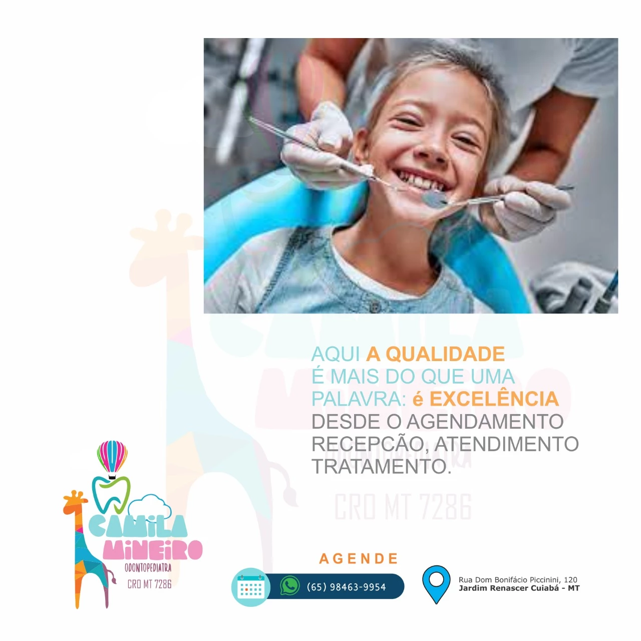 
Propaganda Ododontopediatria Dentista de Criança sobre qualidade no atendimento e tratamento



