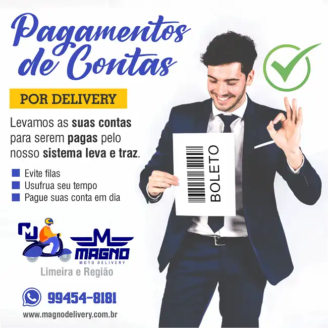 Propaganda Pagamento de Contas por Delivery
