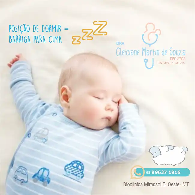Propaganda Pediatra Posição de Dormir do Bebê
