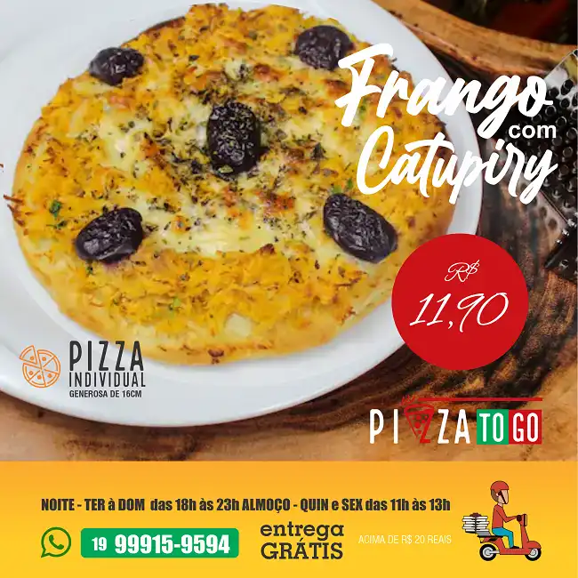 
Propaganda Pizza Frango com Catupiry



