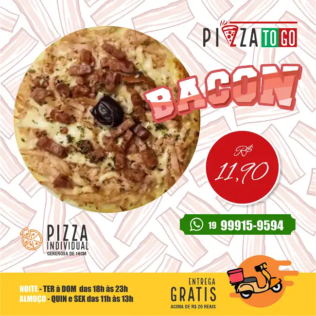 Propaganda Pizza Individual Mini Pizza de Bacon
