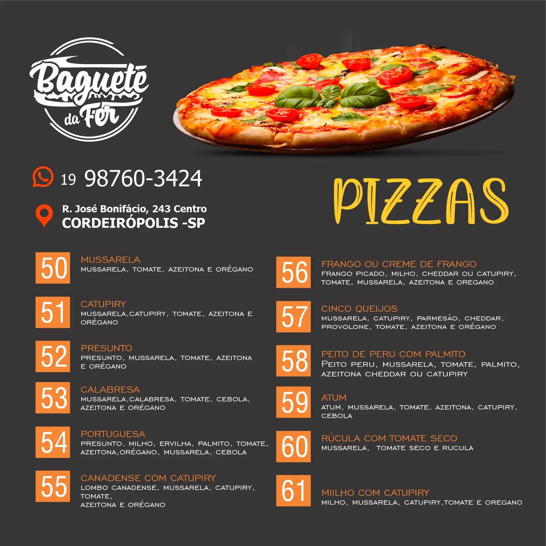 Propaganda Pizzas em Fatias
