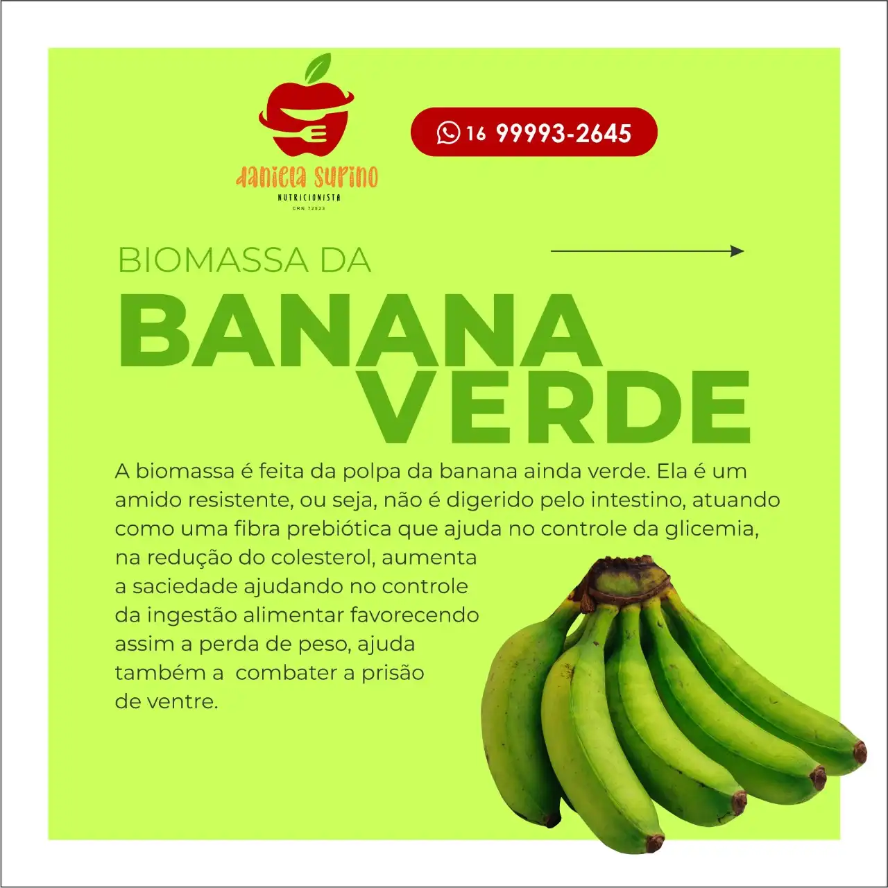 
Propaganda Post Biomassa da Banana Verde Nutrição



